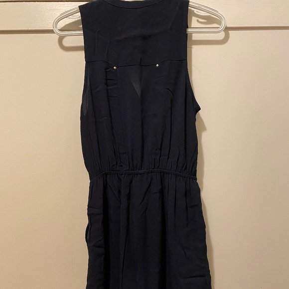 Maeve Pelona Sleeveless Shirtdress in Navy - Picture 4 of 5